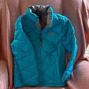 The North Face Turquoise Quilted Jacket